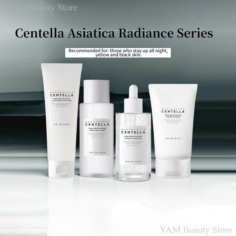 Korean Centella Brightening Toner Gel Facial Cleanser Ampoule Moisturizing Face Serum and Cream Skincare Original Products Set