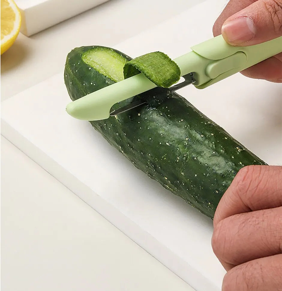 Two in One Peeler Stainless Steel Fruit Peeler Kitchen Knife Double Ended Melon Peeler Kitchen Cooking Tool