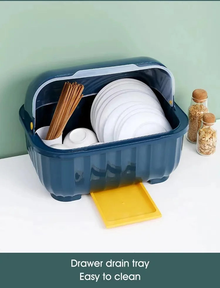Kitchen Dish Drainer Rack With Removable Drip Tray Utensil Drying Holder Washing Up Drainer Rack Plate Organiser for Kitchen
