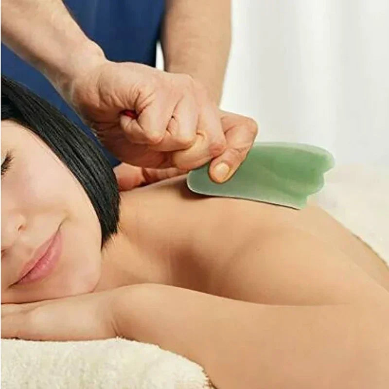 Natural Rose Jade Roller Face Massage Gua Sha Board Jade Massager Body Facial Eye Scraping Acupuncture Face Lift