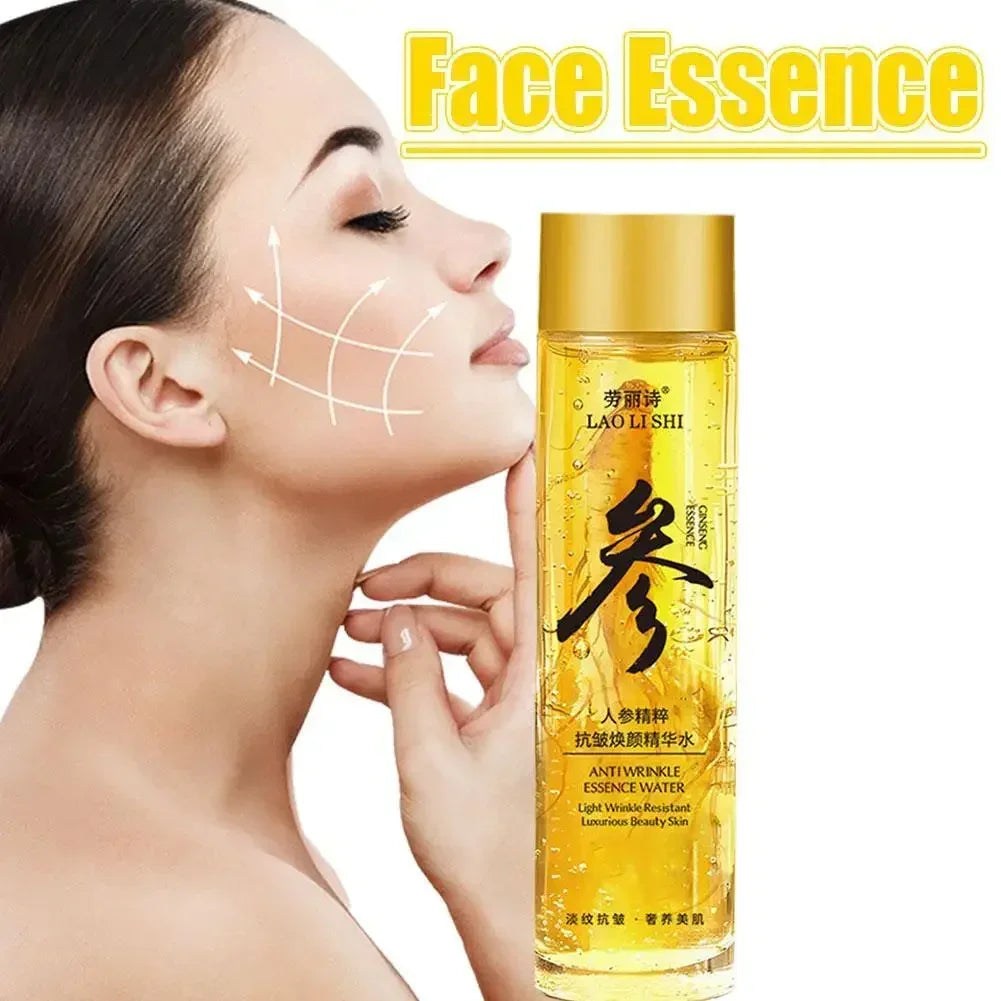 Gold Ginseng Face Essence Polypeptide Lightning Moisturizing Smoothing Facial Serum for Skin Care 120ml/30ml Ginseng Toner
