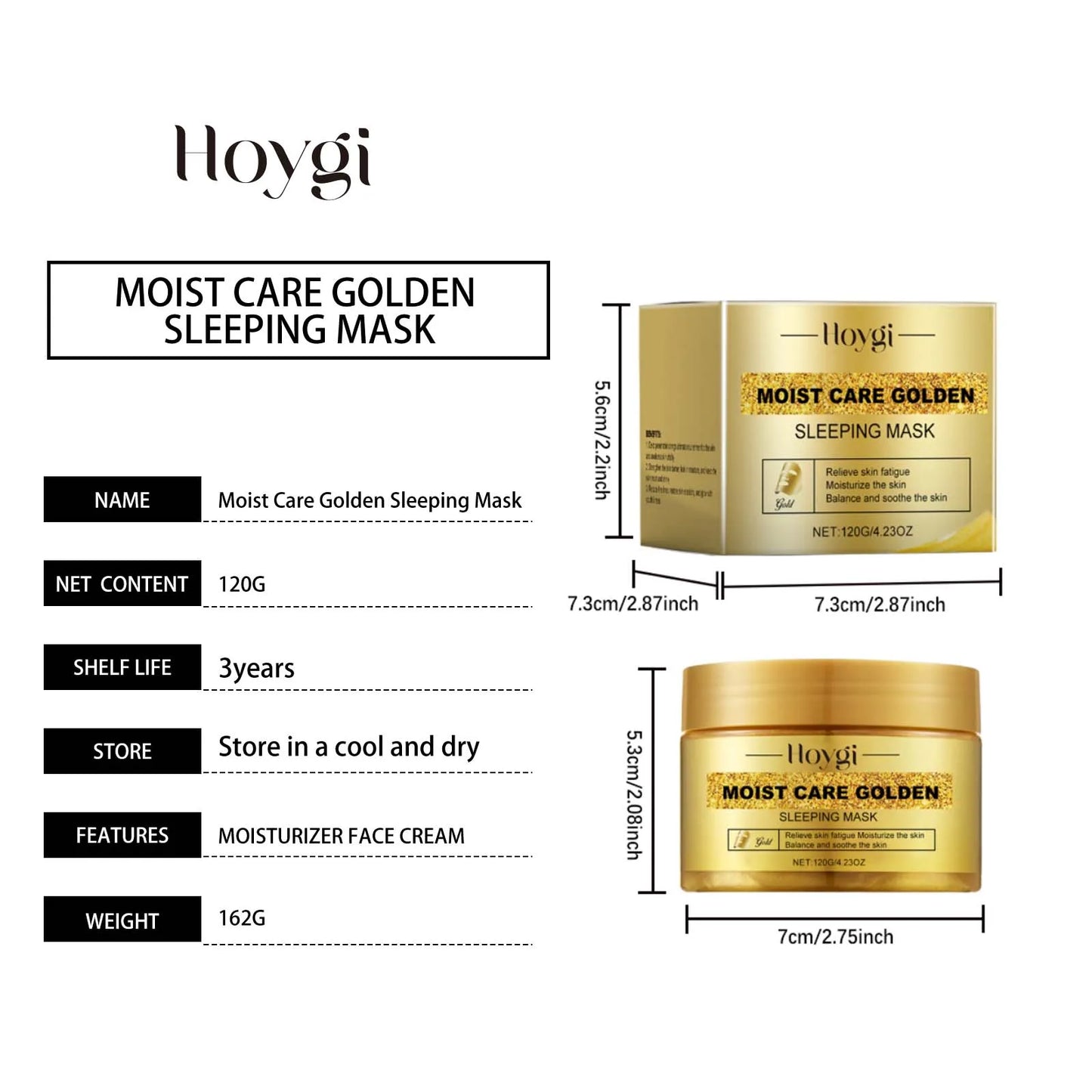 Gold Sleeping Masks Moisturizing Shrinkage Pore Lift Firm Fade Fine Lines Niacinamide Brightening Facial Skin Facial Masks