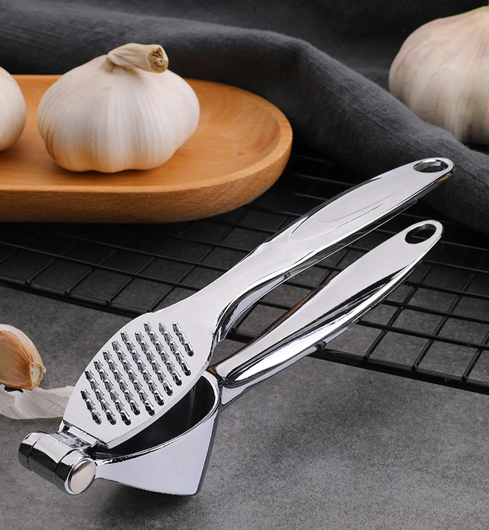 Zinc Alloy Garlic Presser Ginger Crusher Handheld Device Metal Mincer Squeezer Chopper Vegetables Masher Practical Kitchen Tools
