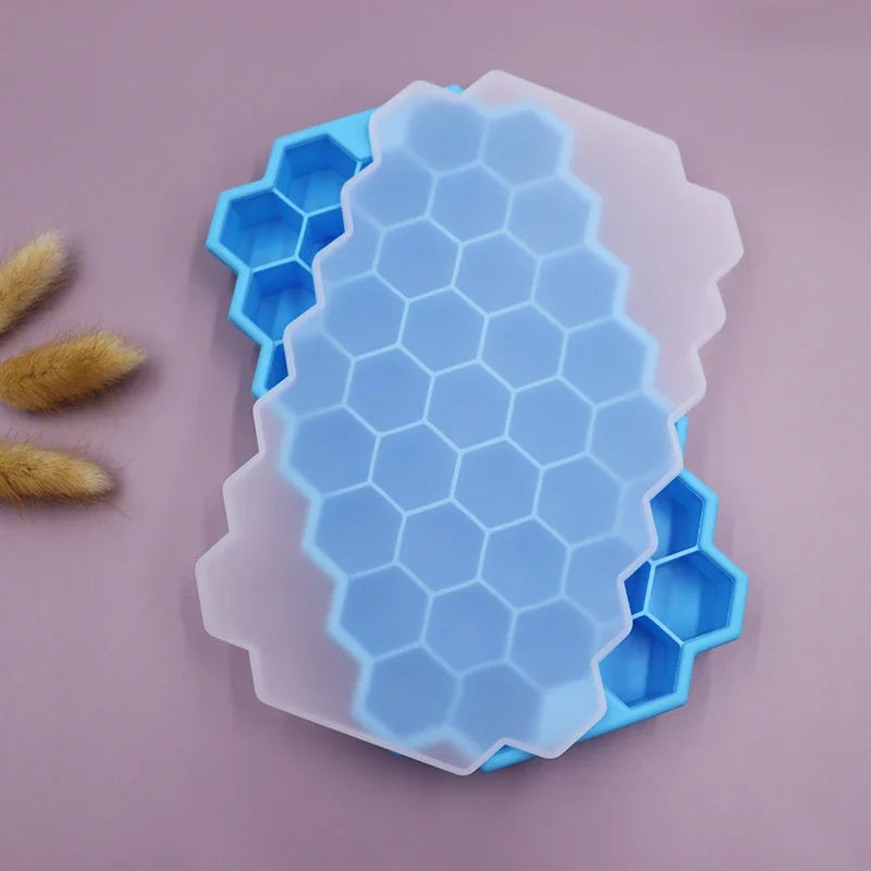Reusable Silicone Ice Cube Mold Honeycomb Ice Cube Trays BPA Free Ice Maker Ice Jelly Juice Mould Whiskey Cocktail Kitchen Tool