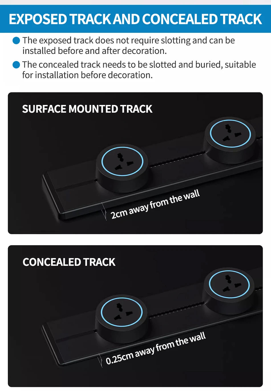 Socket power rail socket concealed concealed wall kitchen socket with EU, UK, and Korean universal plug adapter