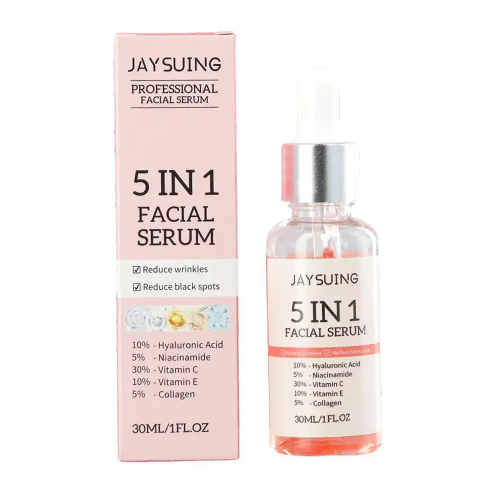 5 In 1 Face Serum Moisturizing V C Hyaluronic Acid Facial Serum Shrink Pores Skin Care 1/3/5/10pcs