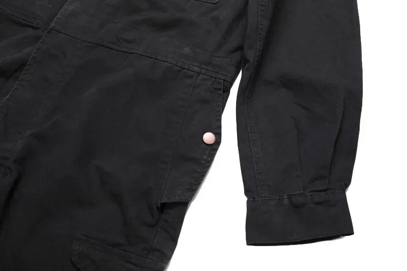 American Multi Pocket Work Suit Jumpsuit Men Fashion Brand Jumpsuit Loose Work Suit for Men