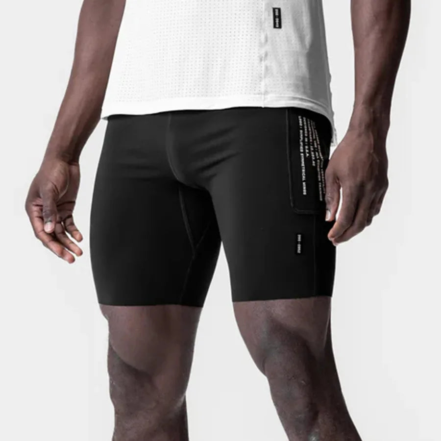 Men's Summer Quick Dry Sports Skinny Slim Stretch Shorts Man Running Gym Fitness Jogger Short Pants Male Bodybuilding Leggings