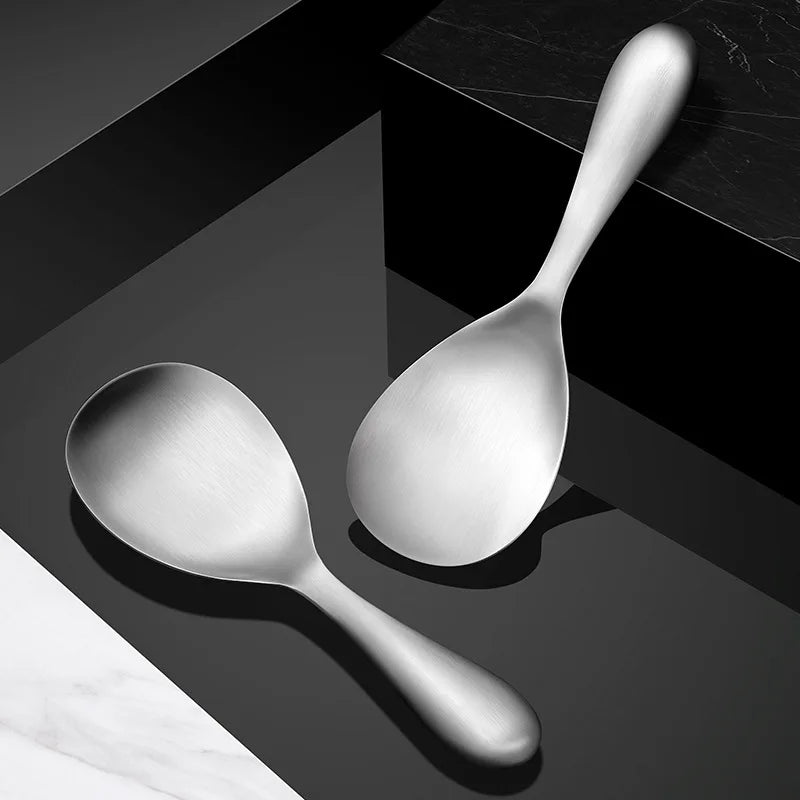Thicken Stainless Steel Rice Scoop Multi-purpose Long Handle Scoops Buffet Serving Spoon Soup Spoons Household Kitchen Gadgets