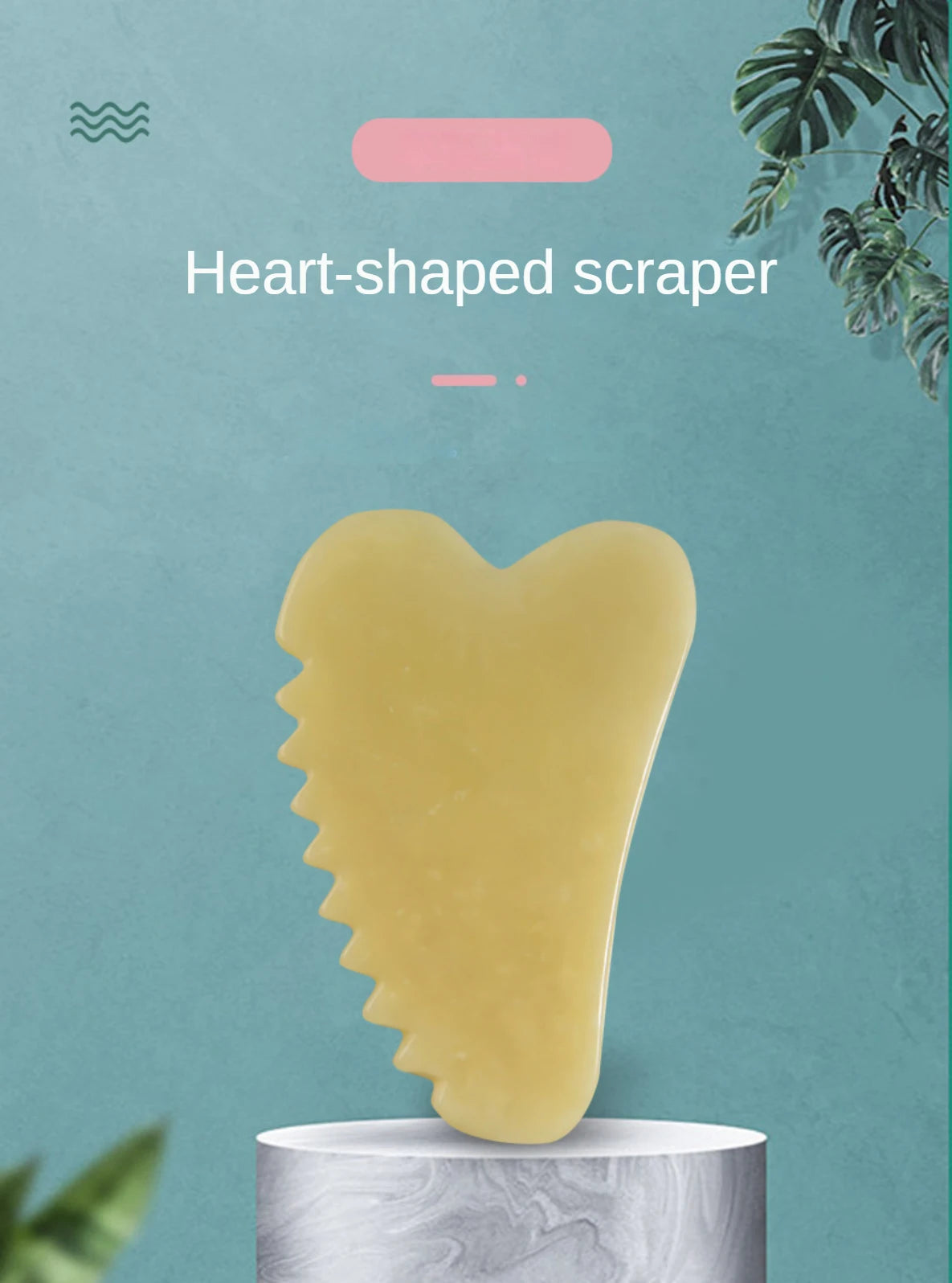 Natural Stone Jade Gouache Scraper Rose Quartz Facial Gua Sha Tools Neck Massager for Face Lifting Wrinkle Remover Beauty Health