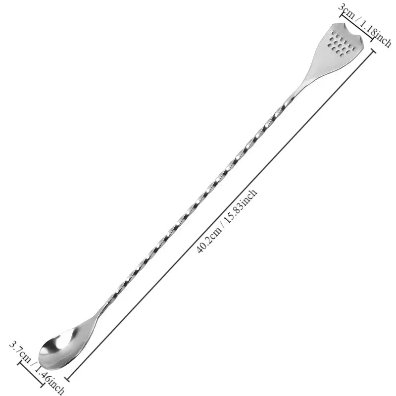 30/40/50cm Long Spiral Handle Cocktail Spoon Bartender Drink Shaker Muddler Stirrer Whisky Mixing Rod Kitchen Bar Utensils
