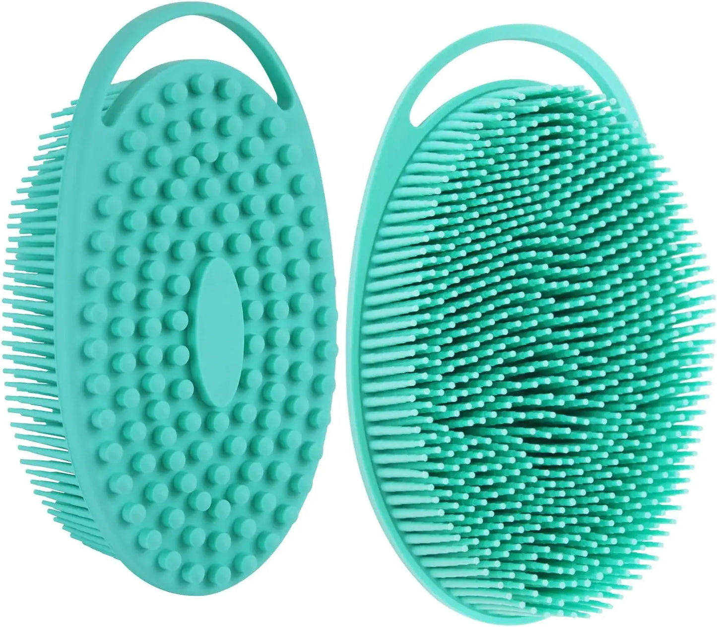 2 in 1 Soft Silicone Body Brush Wash Bath Shower Exfoliating Skin Fit For Baby Bath Shampoo Facial Massage Brush