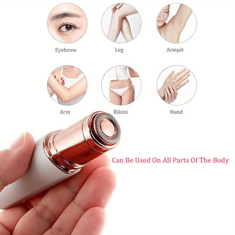 Flawless Facial Electric Eyebrow Trimmer Mini Epilator Lipstick Facial Hair Removal Portable Women Painless Razor Tool