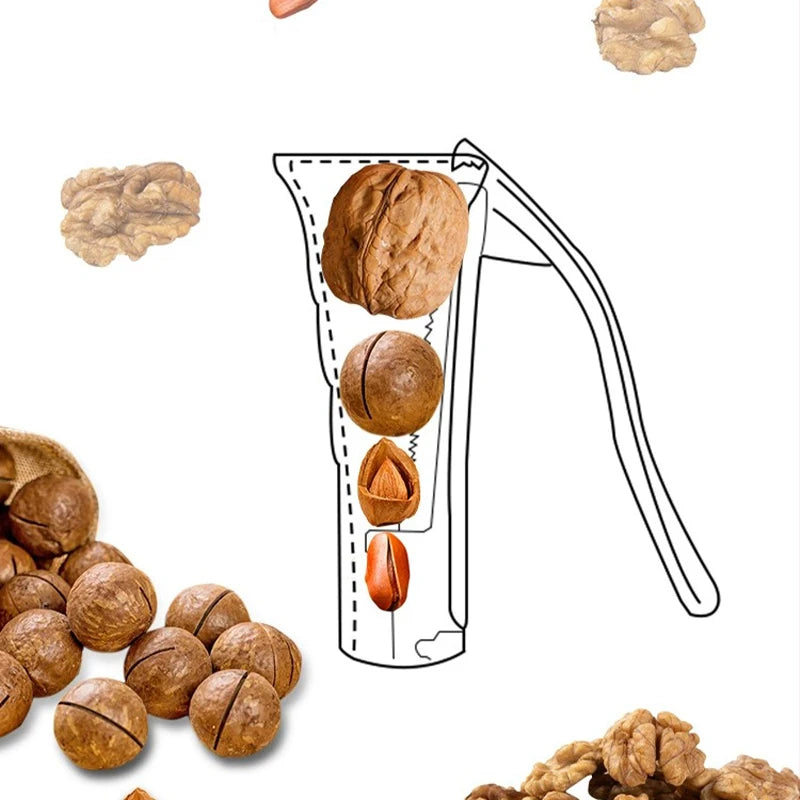 GIANXI Hazelnut Walnut Pliers Nut Cracker Chestnut Clip Sheller Opener Clamp Plier Funnel Shape Gadget Kitchen Accessories