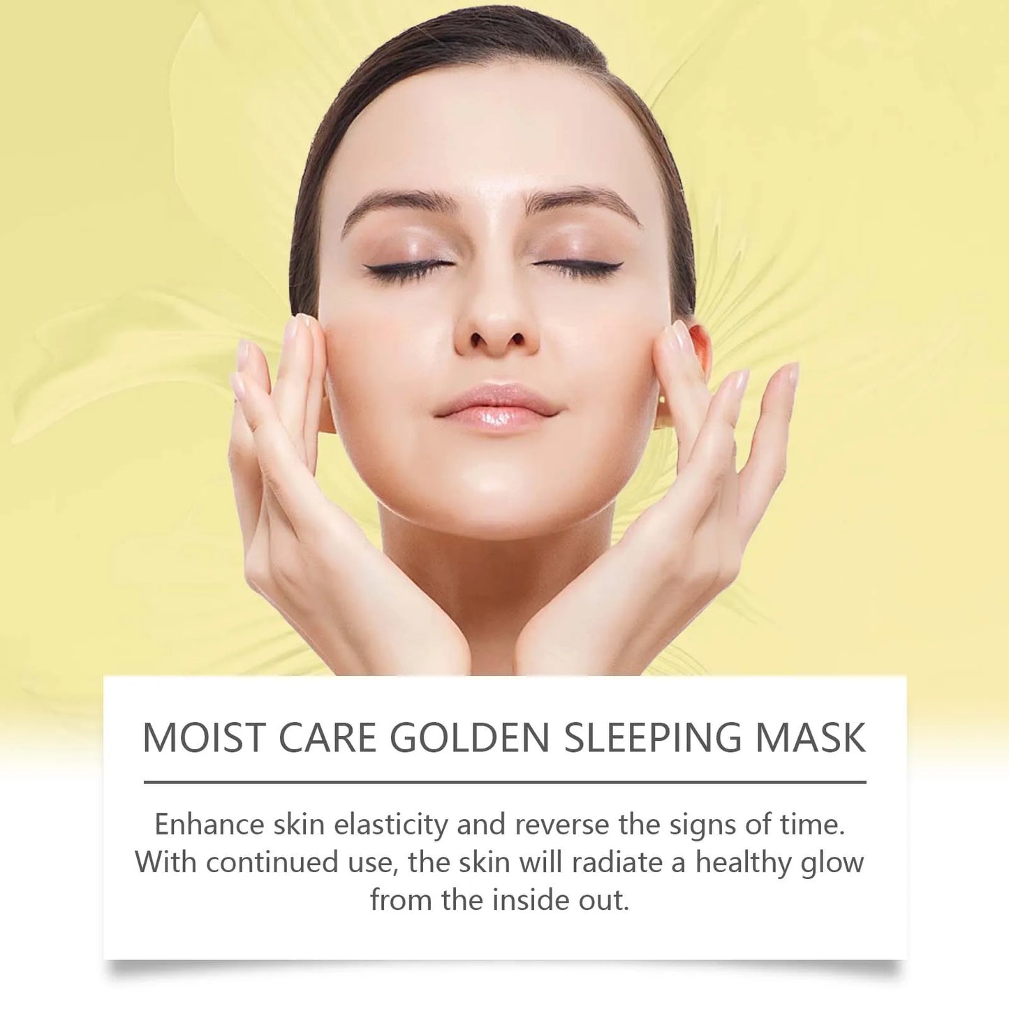 Gold Sleeping Masks Moisturizing Shrinkage Pore Lift Firm Fade Fine Lines Niacinamide Brightening Facial Skin Facial Masks