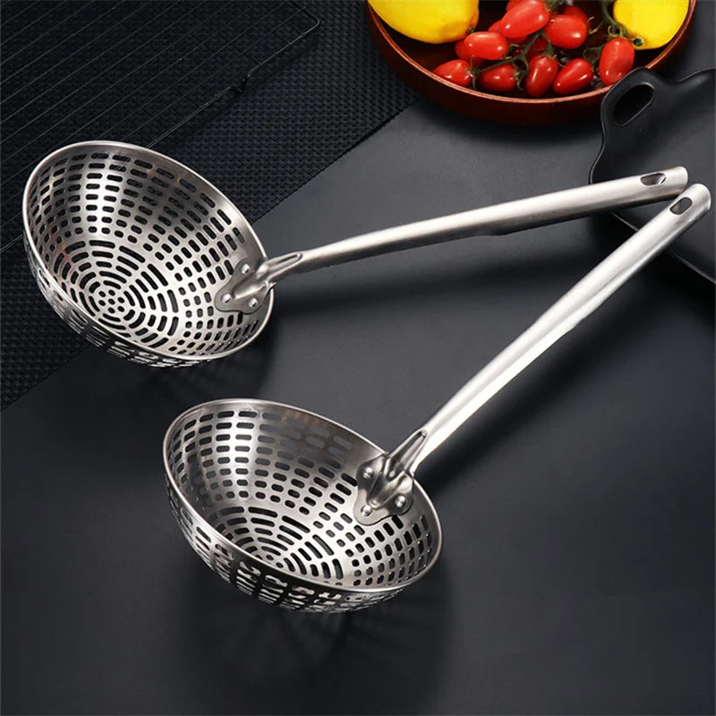 Stainless Steel Skimmer Colander Mesh Deep Oil Frying Cooking Noodles Scoop Strainer Kitchen Food Filter Spoon Kitchenware