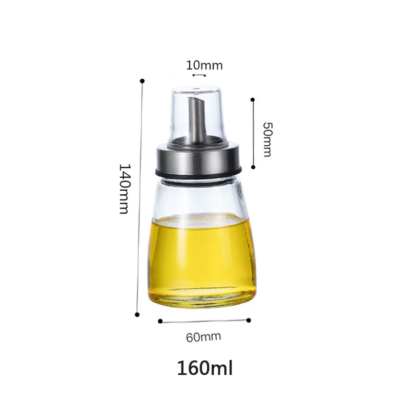 Holaroom Durable High Borosilicate Glass Oil Bottle Leak-Proof Seasoning Storage Pot Soy Sauce Jar Vinegar Bottle Kitchen Gadget