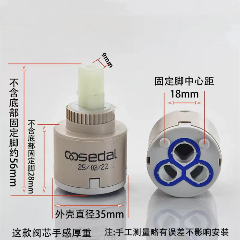 Faucets Mixing Spool Valve 25 MM/35 MM/40 MM Cartridge Ceramic Cartridge Mixer Tap Kitchen Bath Basin Shower Taps Accessories
