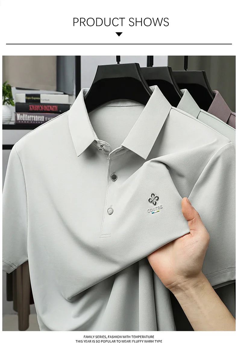 BROWON 2025 Summer Smart Casual Man Polo Shirts Short Sleeve Turn Down Collar Men Polo T Shirt Luxury Brand Clothes