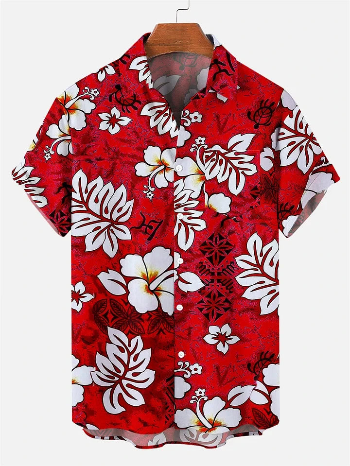Mens Shirts Short Sleeve Tropical Plants Button Down Shirts Summer Beach Shirts Camping Shirts Short Sleeve Mens Formal Shirts