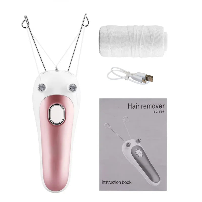 Women Electric Hair Epilator Body Facial Hair Remover Cotton Thread Defeatherer Depilator Face Razor Face Leg Arm Hair Remover