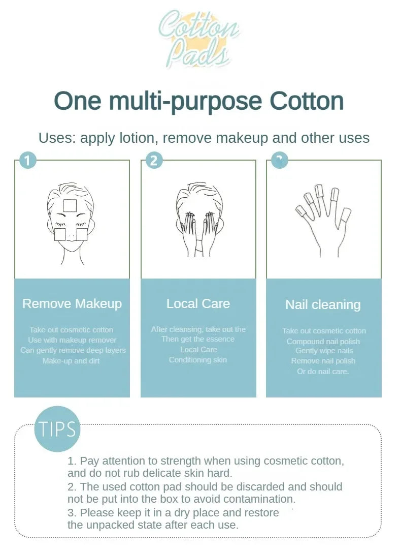 Facial Makeup Cotton Round Soft Makeup Remover Cotton Makeup Remover Cleansing Pad Daily Makeup Tool