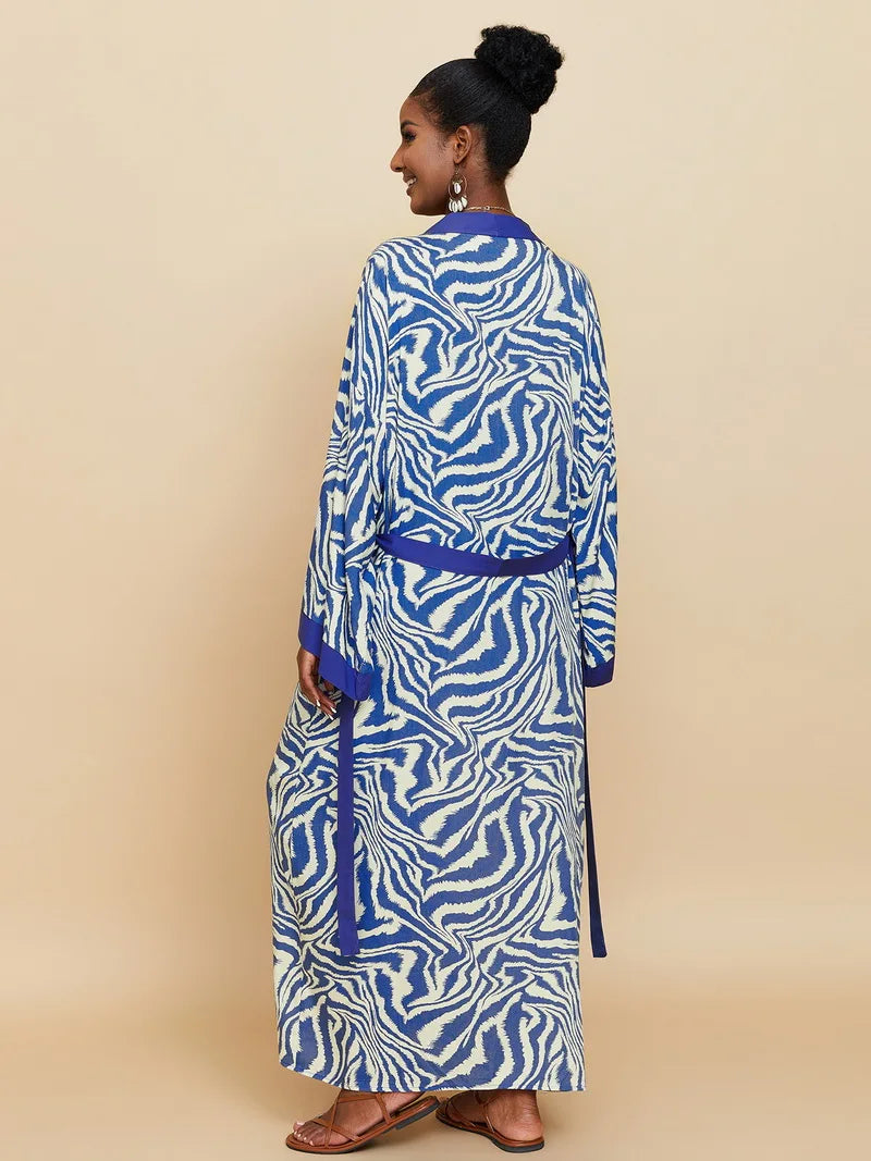 Para Praia Kimono Beach Robe Swimsuit Cover Ups Beachwear Long Flared Sleeve Dress Sarong Women Loose Cardigan Bikini Covers