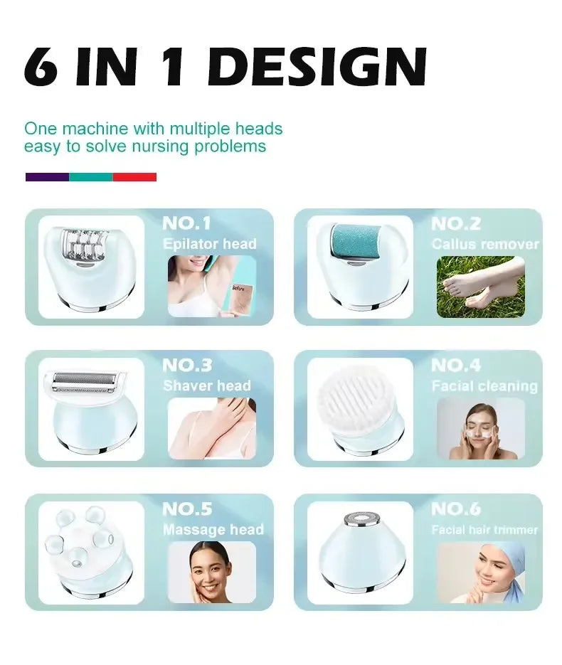 VGR Hair Trimmer Professional Hair Removal Tool Electric Epilator Lady Shaver Waterproof Hair Remover Epilator for Women V-733