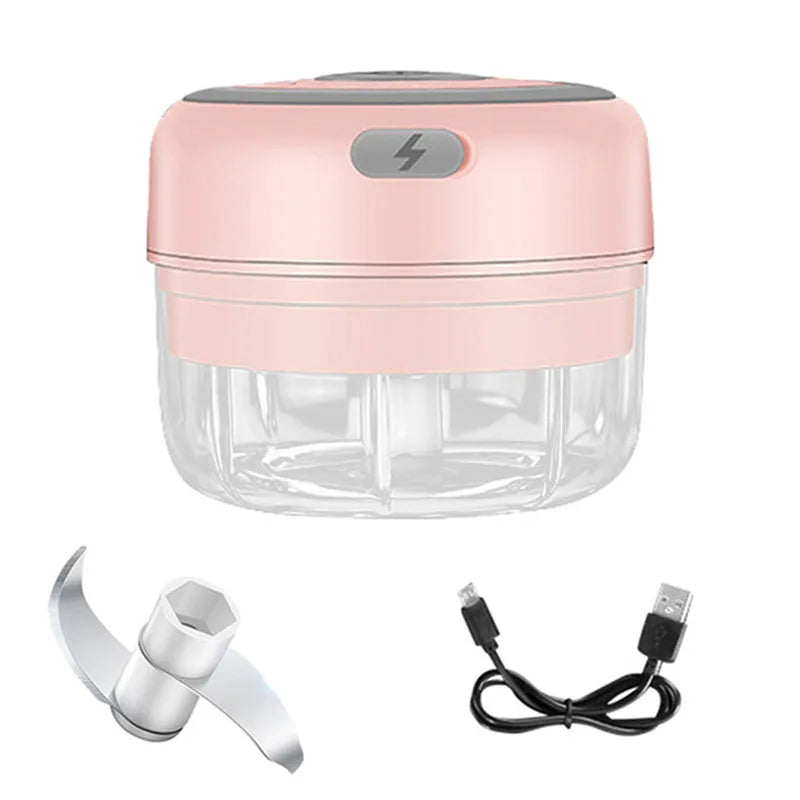 100/250ml Electric Garlic Masher Mini Chopper Vegetable Chili Meat Ginger Masher Machine USB Charging Blenders Kitchen Gadgets