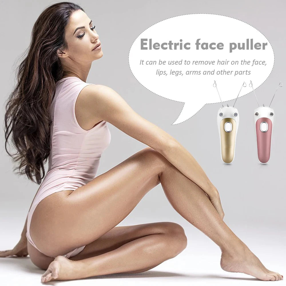 Women Electric Hair Epilator Body Facial Hair Remover Cotton Thread Defeatherer Depilator Face Razor Face Leg Arm Hair Remover