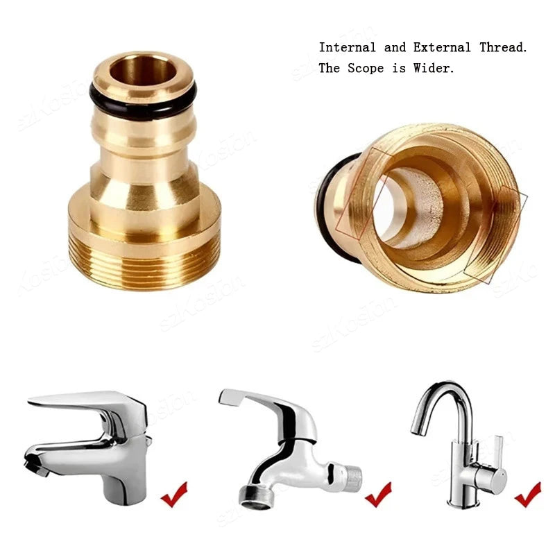 1/2/5PCS Universal Tap Kitchen Adapters Brass Faucet Watering Garden Tools Tap Connector Mixer Hose Adaptor Basin Accessories