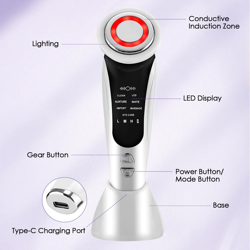 7 in 1 Multifunctional Facial Lifting Machine Skin Care SPA Face Skin Rejuvenation Beauty Instrument