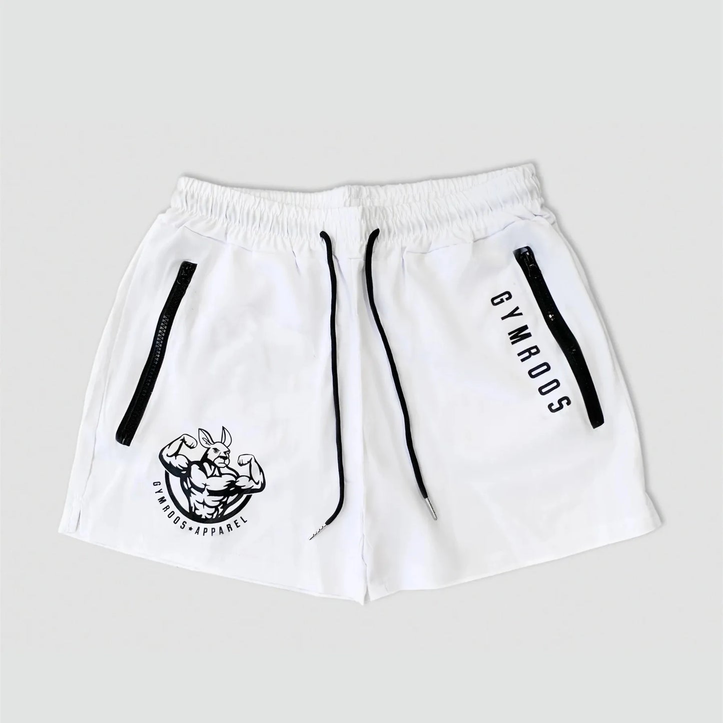 Sports Woven Quick Drying Three-Point Shorts Men's Fitness Tide Brand Slim Zipper Pocket Tide Brand Running Training Pants