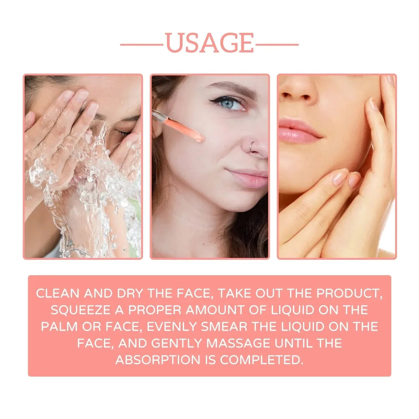 5 in 1 Fade Fine Lines Firming Face Serum Moisturizing Brightning Vitamin C Hyaluronic Acid Facial Serum Shrink Pores Skin Care
