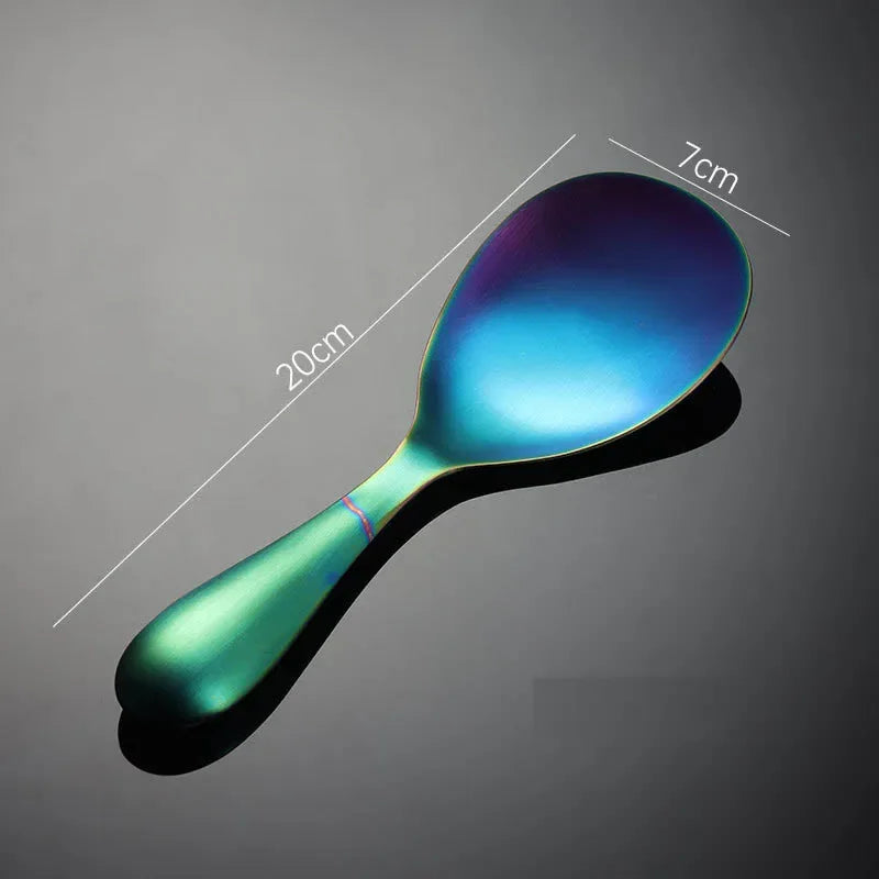 Thicken Stainless Steel Rice Scoop Multi-purpose Long Handle Scoops Buffet Serving Spoon Soup Spoons Household Kitchen Gadgets