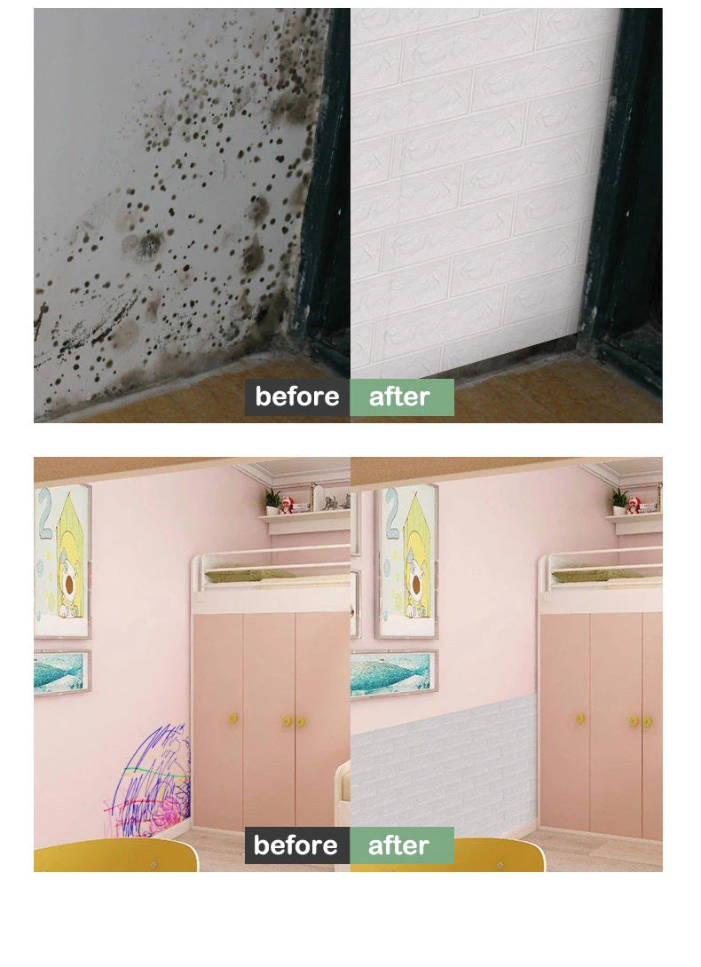 1-30Pcs 35x30cm Wall Panels Stickers Wallpaper Background Decoration Bedroom for Living Room DIY 3D Waterproof Kitchen Home