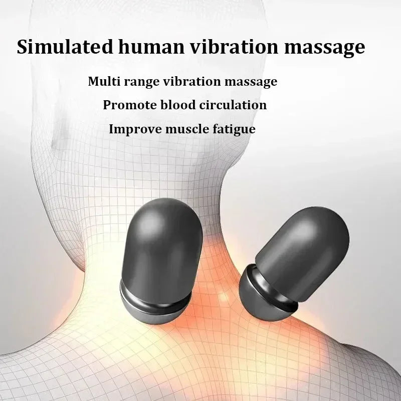 Electric Neck Massage Pillow Heating Shiatsu Vibration Neck Massager Back Cervical Traction Shiatsu Memory Foam Spine Support