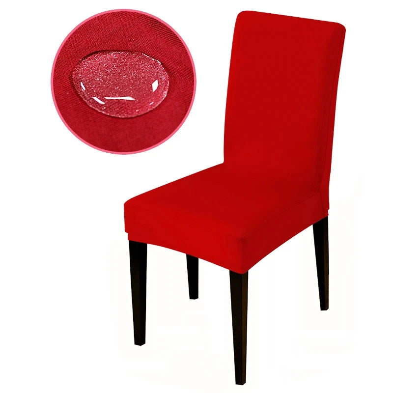 Waterproof Elastic Chair Cover For Dining Room Kitchen Wedding Hotel Banquet Restaurant Anti-dirty Seat Cover Dining Chair Cover