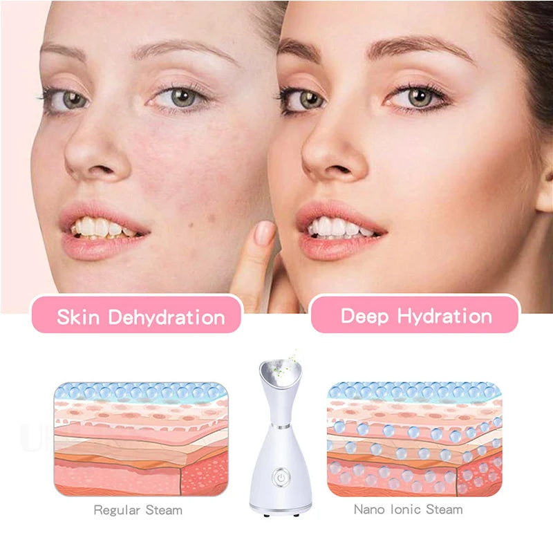 Face Steamer Machine Spa Sprayer Sauna Facial Humidifier Skin Care Facial Vaporizer Vapeur Visage Nebulizador Limpiador Digester