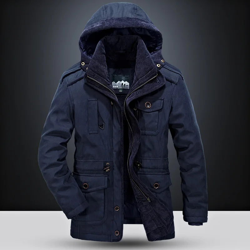 New Parka Men Coats Winter Jacket Men Thicken Hooded Waterproof Outwear Warm Coat Casual Mens Jackets Overcoat Fur Thick coats