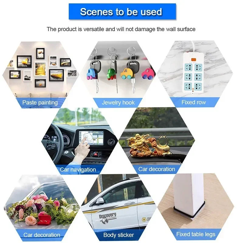 Transparent Double-sided Tape Nanometer Reusable Seamless Strong And Versatile Suitable For Home Kitchen Office And Car
