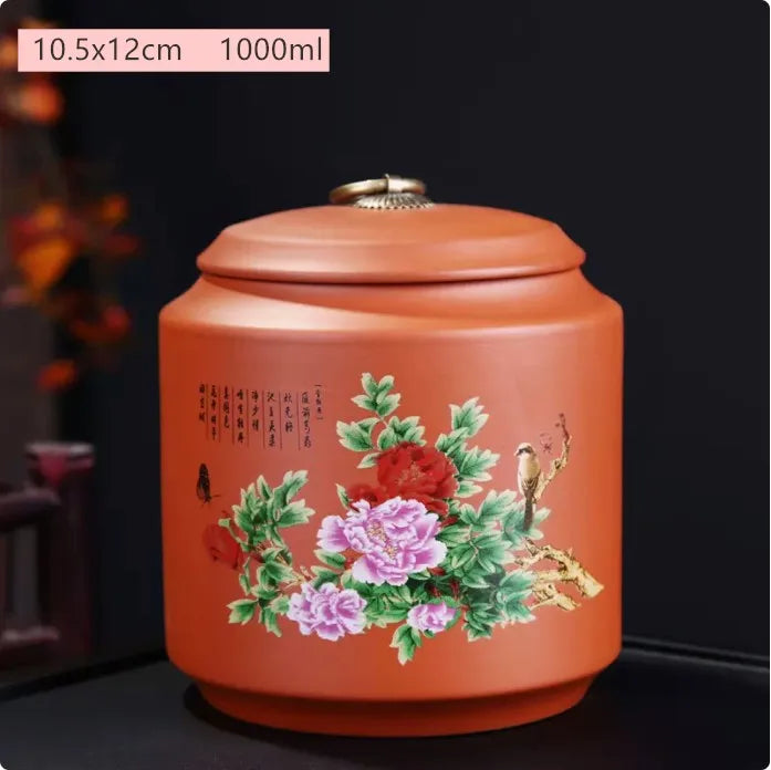 Antique Purple Clay Tea Caddy Nut Coffee Moisture-proof Jars Spice Airtight Container Home Storage Cans Kitchen Accessories
