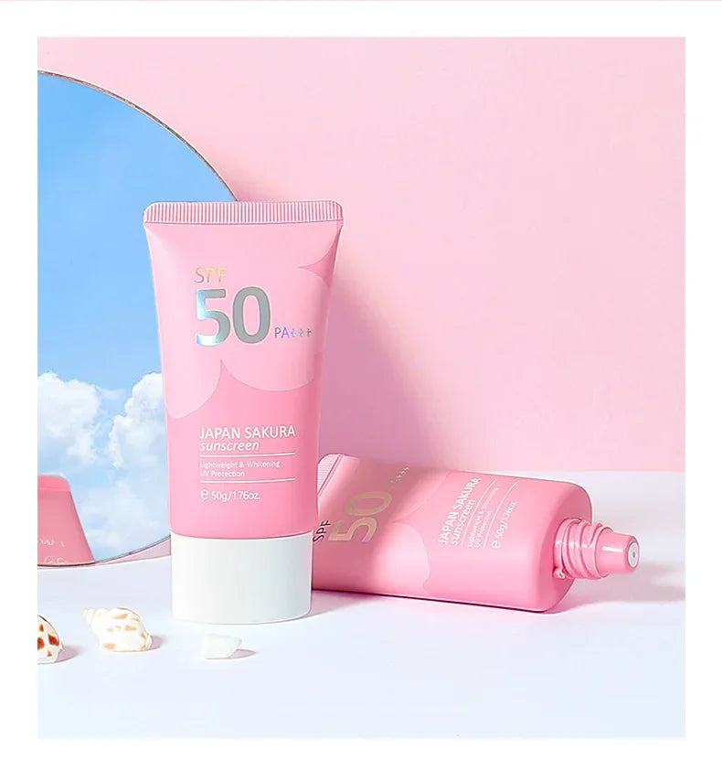 LAIKOU Sakura Sunscreen Spf50 Moisturizer Protector Facial Sun Block Isolation Lotionbloqueador solar faciales