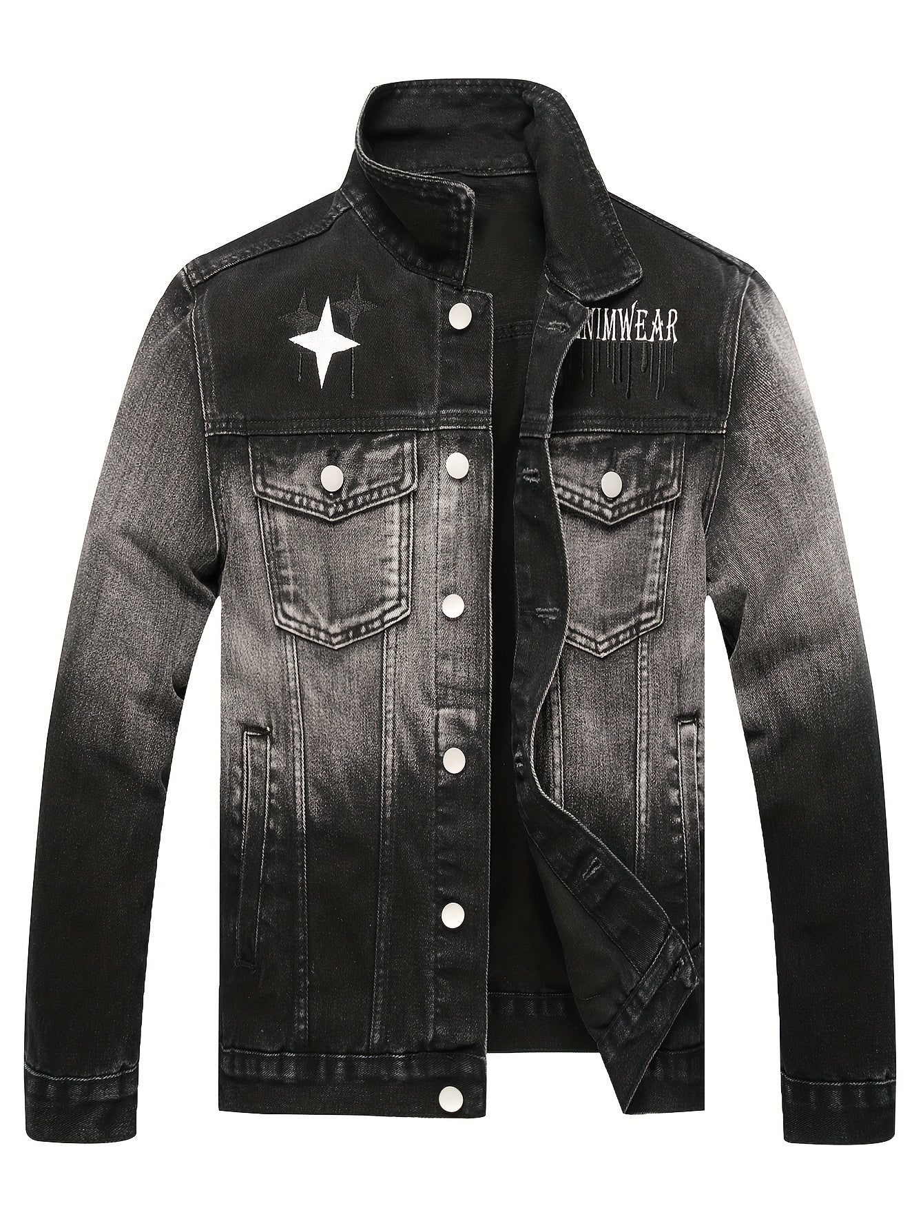 Men's Denim Embroidered Jacket