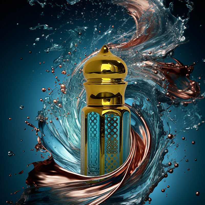 Men's Arabic Perfume Oil - Alcohol-Free Long-Lasting Sandalwood & Oud Scent, Middle Eastern Style Blue & Golden Scented Cologne, Portable Stick for Daily Use & Parties, Arabic Fragrance for Men (No Alcohol, 5-15% Concentration), Fragrance For Women, Men