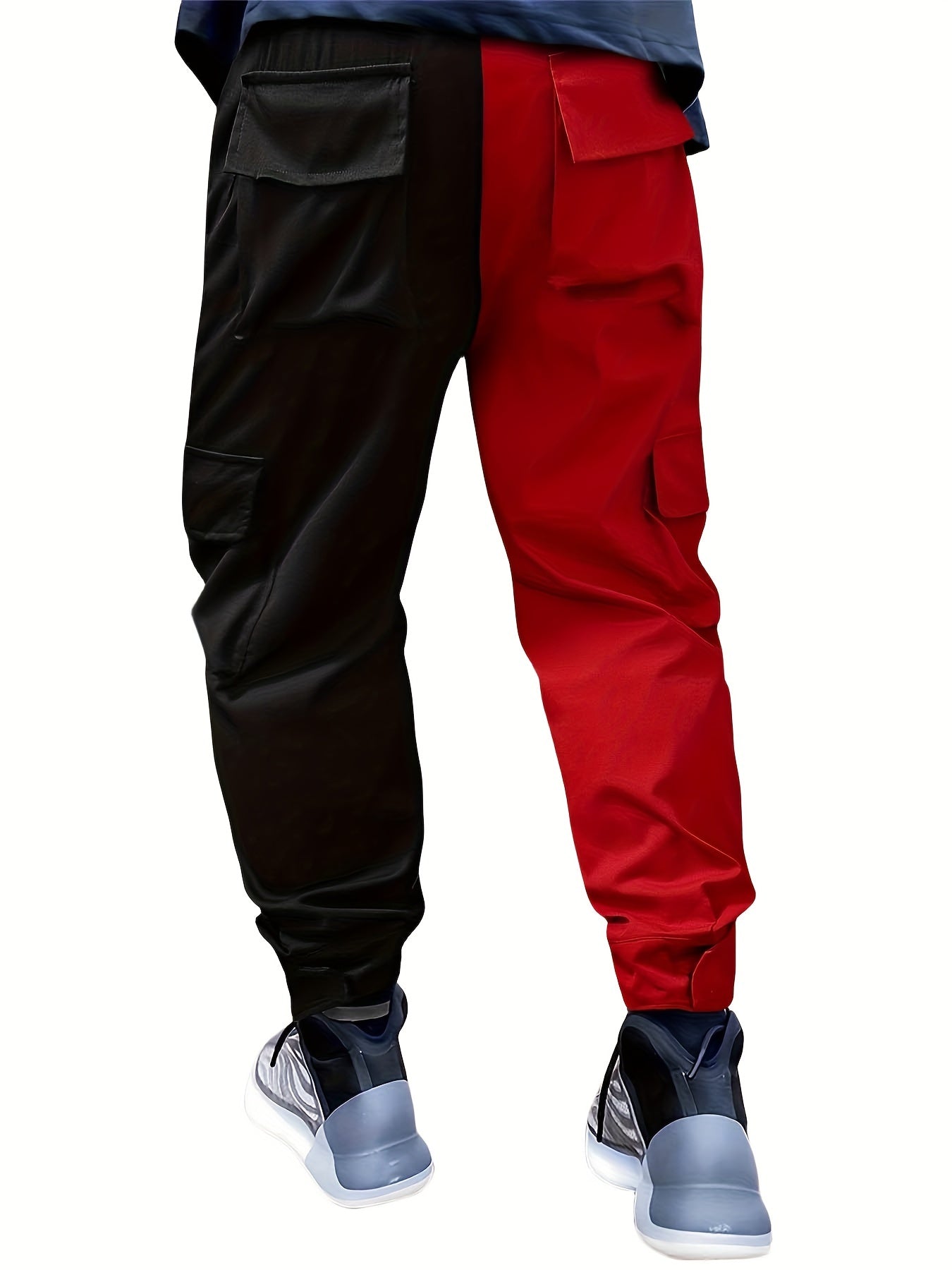 Stylish Multi-Pocket Cargo Pants for Men - Long Footed, Reflective Stripes, Climbing, Mountain, Outdoor Fitness - Comfortable, Breathable, Quick-Drying