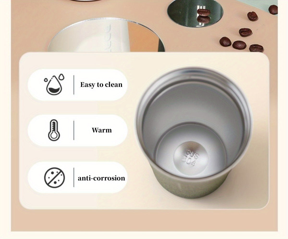 1pc Luxury Stainless Steel Insulation Coffee Mug - Keeps Drinks Hot/Cold for Hours, Reusable, Portable, High-end, Multipurpose, Ideal for Men and Women