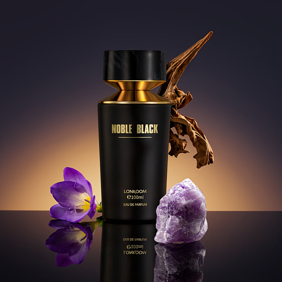 LONKOOM NOBLE BLACK,Floral Fruity, EDP for Men&Women,Luxurious Texture, Opulent Oriental Charm,Lavender,Grapefruit,Pepper,CedarWood,Tuberose,Jasmine,Moss,TonkaBean,Maltol,Leather,Labdanum,100ml/3.4fl.oz,Ideal for Gifting&Dates,Lasts for 4-6 Hours