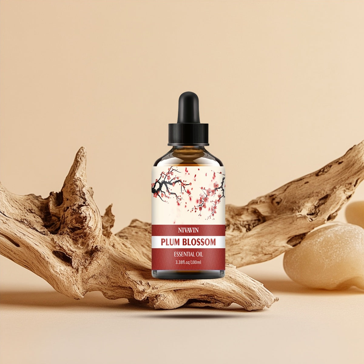 100ml Plum Blossom Essential Oil, Long-Lasting Fragrance for Fresh Air – Perfect for Study Rooms, Bedrooms, Living Rooms & Kitchens. Compact Design, Easy to Carry, Ideal Halloween/Christmas Gift, Perfume Essence, Perfume For Woman'S Hair, Scented Body Oi