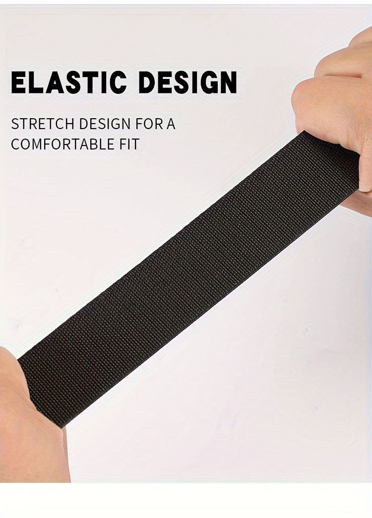 1pc Stretch Belt For Men And Women Hard Alloy Quick Release Buckle Strong Real Nylon Unisex Elastic Belt Overalls Work Belt, Ideal Choice For Gifts